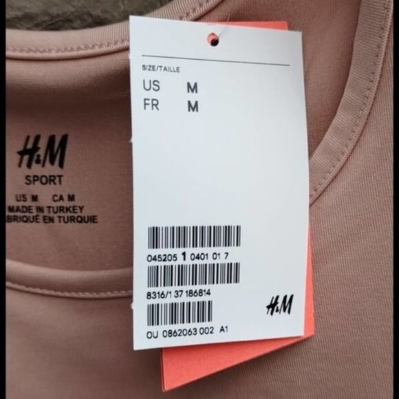 H&M Pink Active/Multisport Peplum Tank Top - Picture 7 of 8